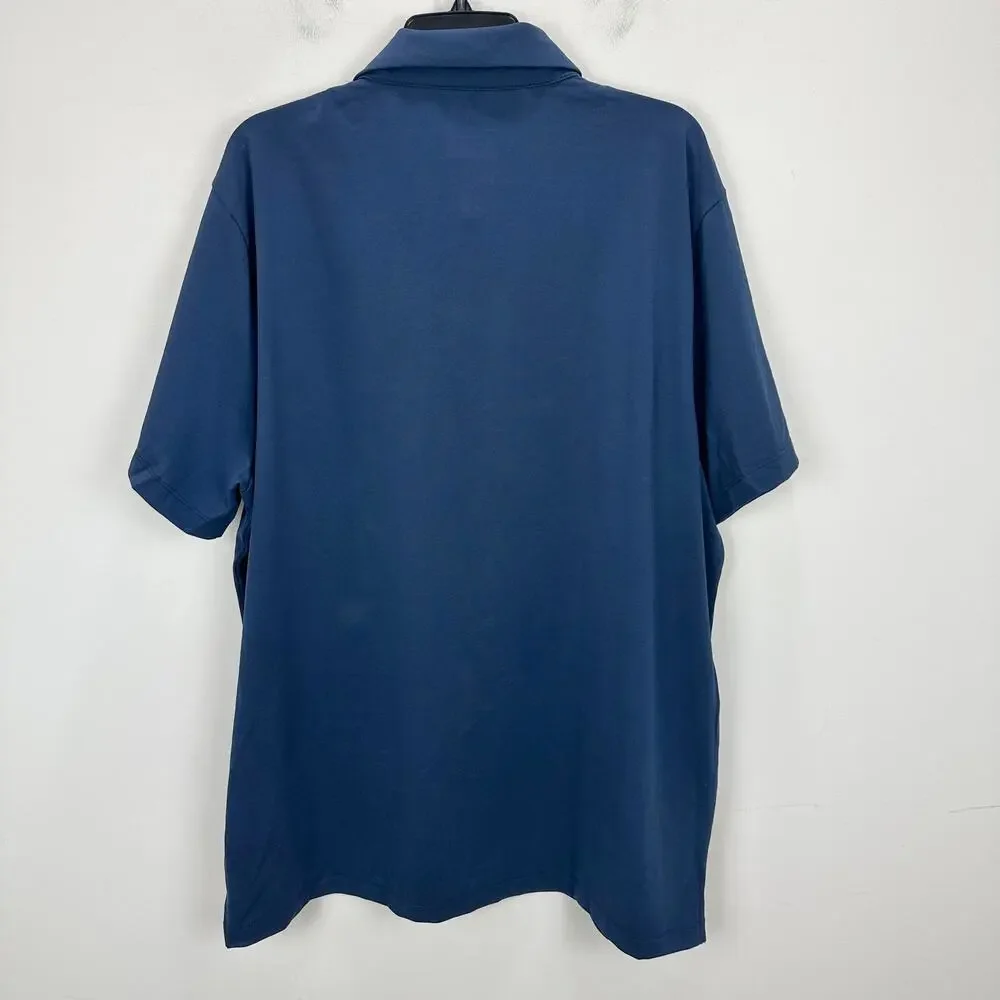 J.Crew Performance Pique Polo Shirt Mens Evening Sky Classic Fit Navy XXL NWT